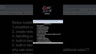 Why Choose Redux Toolkit? Simplifying State Management in React #shorts #ytshorts #codewithaswin #yt