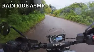 Rain Ride ASMR | Triumph Scrambler 400X | Pure exhaust Sound + Unexpected Ending