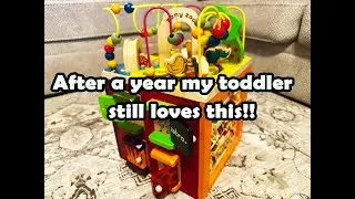 My toddler does not get bored of this toy! Zany Zoo Wooden Activity Cube