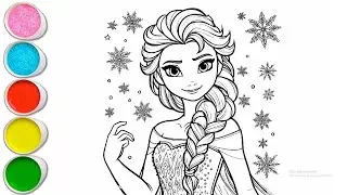 Cute Princess Belle Drawing for kids, Painting & Coloring for kids, Toddlers | Let's Draw Together