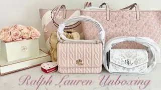 🎀 RALPH LAUREN UNBOXING | Lauren Ralph Lauren Bags | Canvas Pink Quilted Eyelet Nappa 🎀
