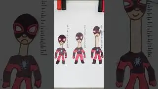 Miles Morales Spider Man Verse 3 Height Testing 😭 Funny art craft #funny art #shorts