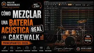 👉 C&oacute;mo mezclar una bater&iacute;a ac&uacute;stica REAL en Cakewalk | Principiantes 2026