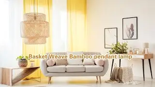 Basket Weave Bamboo pendant lamp Rattan Pendant Light Swag Lighting Bamboo