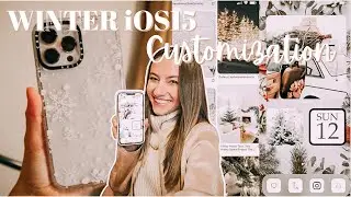iOS 15 WINTER iPHONE CUSTOMIZATION + SETUP! + customizing my macbook for Christmas!