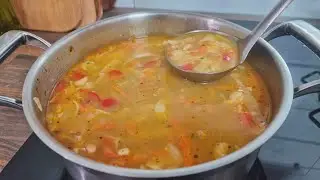 Турецкий друг научил меня этому рецепту! Вкусный турецкий куриный суп!