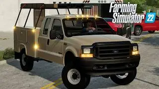 FS22 - 2000 Ford F350 Service Truck - NEW CAR MOD for Farming Simulator 2022 ROLEPLAY Download