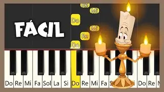 La Bella y la Bestia - Nuestro Hu&eacute;sped - TUTORIAL PIANO F&Aacute;CIL - CANCI&Oacute;N PARA PIANO F&Aacute;CIL CON NOTAS
