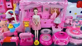 11 Minutes Satisfying with Unboxing Barbie Princess Happy Family Bedroom Playset ASMR | Review Toys