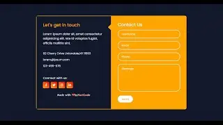 How to create Responsive Contact Form in HTML CSS & JavaScript  #html #trending #viral #htmltutorial