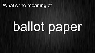What's the meaning of 