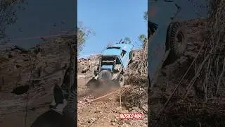 Nissan Patrol Winching Up A Rock Face. 💪 #sss #4x4 #offroad #comptruck #winchtruck