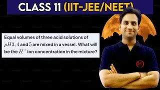 Equal volumes of three acid solutions of pH 3, 4 and 5 are mixed in a vessel. What will be the H+