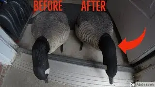 How to re-flock goose decoy heads