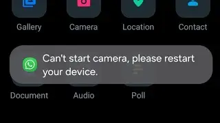 How to fix can't start camera please restart your device WhatsApp problem 2025