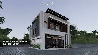 12x12 Modern Tropical House Design | Spacious Spaces, Glass Balconies, Cap Roofs & Luxurious Inte...