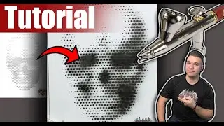Airbrush Tutorial Freihand SCHNELL Lernen Skull Nr. 1  (4k/60FpS) DE Audio/ENG SUB