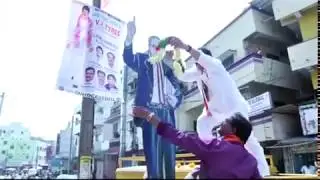 Bhonagiri Suresh Yadav Malkajgiri Congress rally inauguration of Indhira Gandhi Statue.