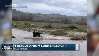 SLO County Fire conducts rescue of four stranded drivers north of Paso Robles