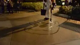 Sidewalk Painting with Water at Walt Disney