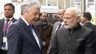 PM Modi lays a wreath at Maalbek Metro Station in Brussels, Belgium