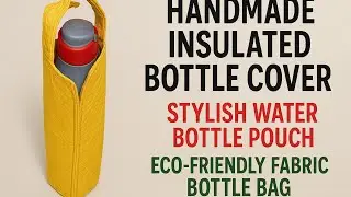 Handmade Insulated Bottle Cover | Stylish Water Bottle Pouch | Eco-Friendly Fabric Bottle Bag