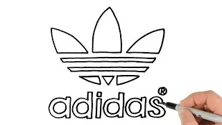 How to Draw Adidas Logo Easy | Logo Drawings Tutorial