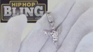 Cherub Angel Halo CZ Micro Pave Pendant | Micro Hip Hop Jewelry