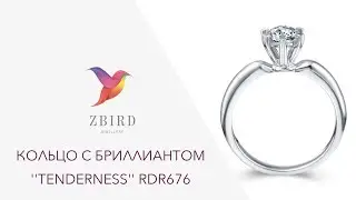 Золотые обручальные кольца с бриллиантом 0,30 карат ''TENDERNESS'' RDR676  от ZBIRD JEWELLERY