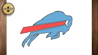 How to draw the buffalo bills logo step by step easy