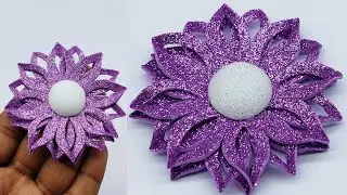 Glitter Paper Cutting Design❄️How to Make Paper Snowflake For Christmas Decorations🎄DIY Paper Craft