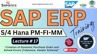 SAP S/4 Hana Lec.17 Creation of Domestic Purchase Order and Solved Errors (Tolerance, Vendor Schema)