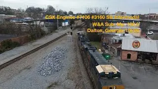 CSX Engines #7106 #3160 SB Intermodal Dalton, Georgia 1/9/26