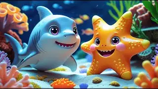 🌊🐠 Swim in the Blue Song for Kids | Ocean Nursery Rhyme 3D Animation 🎶✨