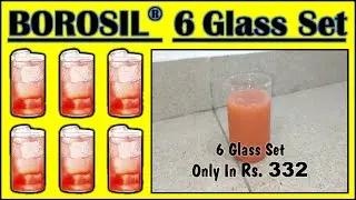 Unboxing - BOROSIL Glass | BOROSIL (Pack of 6) BVBRDGM29EC Glass Set  (295 ml, Glass)