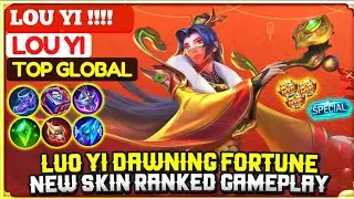 LUO YI DAWNING FORTUNE, New Special Skin Ranked Gameplay [ Top Global Luo Yi !!!! #louyi#hero#mlbb