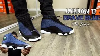 Jordan 13 Brave Blue On Foot