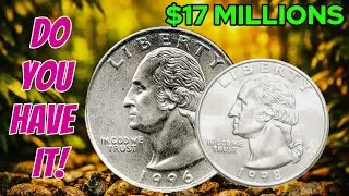 Top 2 MOST VALUABLE BIG MONEY Washington Quarter Dollar Coins 1996-P & 1998-P USA Coins Worth $$$