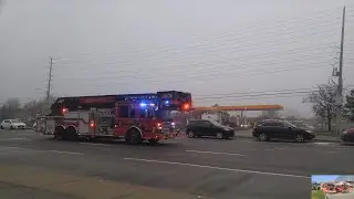 Mississauga Fire Aerial 106 Responding