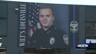 'Wilt's Louisville' banner unveiled to honor officer hurt in Old National Bank mass shooting