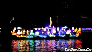 Loykratong Festival Bangkok  The illuminated float procession E Saan Music