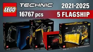 Top 5 FLAGSHIP Biggest LEGO Technic sets Released in 2021 to 2025 Step-by-Step Building Instructions