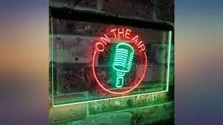 ADVPRO On The Air Microphone Studio Recording Signal Dual Color LED Neon Sign Blue review