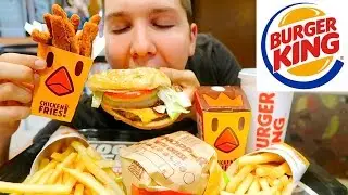 Late Night Burger King Whopper & Chicken Fries • MUKBANG