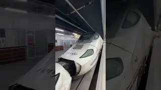 Boarding the RENFE AVE High-Speed Train at Barcelona Sants