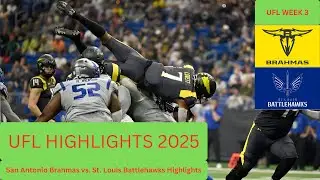 San Antonio Brahmas vs. St. Louis Battlehawks Highlights | United Football League | UFL 2025