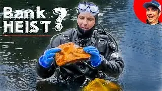 Found STOLEN Bank MONEY BAG Scuba Diving for River Treasure. (What's Inside?)