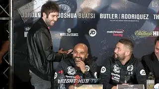 WHAT IN THE? JAY CARTWRIGHT FROM INBETWEENERS INTERRUPTS TONY BELLEW! CRASHES FINAL PRESSER