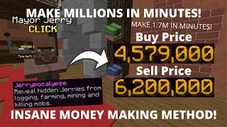 MAKE MILLIONS IN MINUTES! *NEW* Jerry Mayor! Money Making MEthod! | Hypixel Skyblock #89