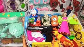 6 Minutes Satisfying with Unboxing Barbie doll Kitchen set , Racing Bike Swing Slide House Review